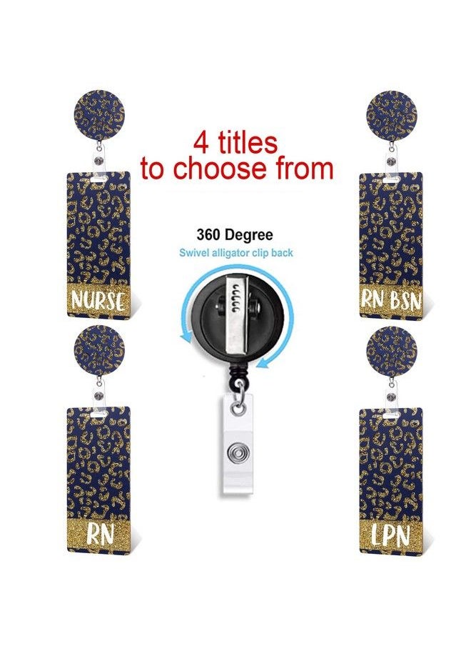 ABAMERICA - Nurse Badge Buddy Glitter Card Nurse Nursing Accessories Vertical Or Horizontal Heavy Duty Spill Proof & Tear Resistant Materials Matching Badge Reel Clip - Image 1