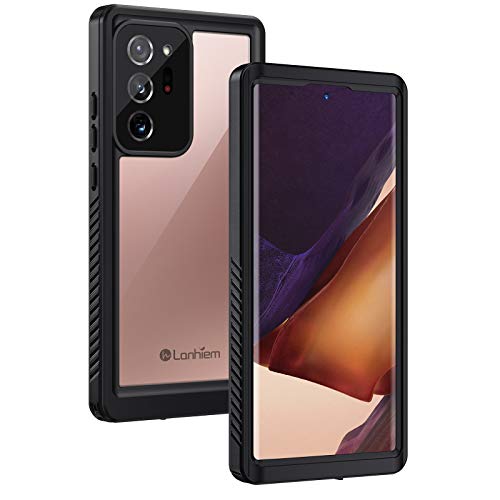 Lanhiem Galaxy Note 20 Ultra Case, IP68 Waterproof Dustproof Shockproof Case with Built-in Screen Protector, Full Body Sealed Underwater Protective Cover for Samsung Note 20 Ultra 6.9 inch, Black - Image 1
