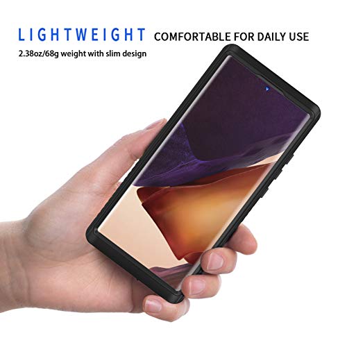 Lanhiem Galaxy Note 20 Ultra Case, IP68 Waterproof Dustproof Shockproof Case with Built-in Screen Protector, Full Body Sealed Underwater Protective Cover for Samsung Note 20 Ultra 6.9 inch, Black - Image 2