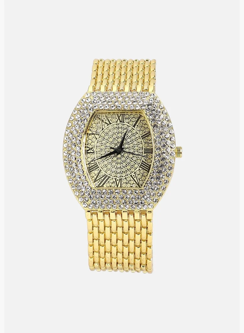 Haute Sauce Stainless Steel Strap Casual Oblong Analog Watch For Women