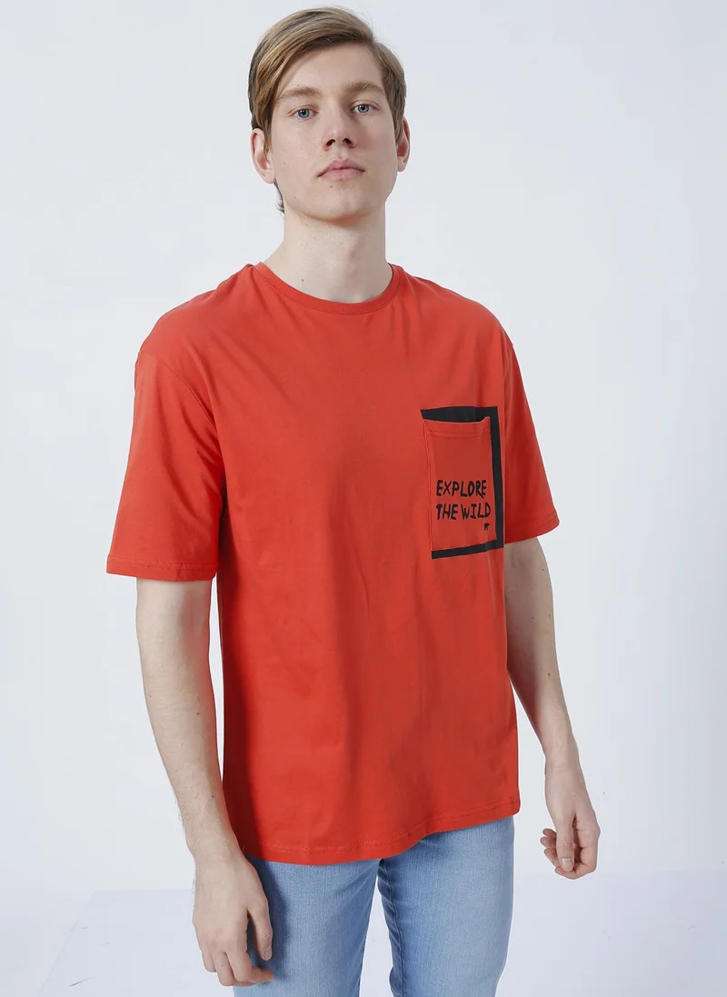 Bad Bear EXPLORE T-SHIRT Orange Men's T-Shirt 22.01.07.044-C109
