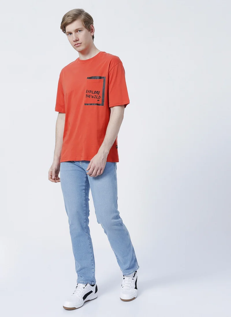 Bad Bear EXPLORE T-SHIRT Orange Men's T-Shirt 22.01.07.044-C109