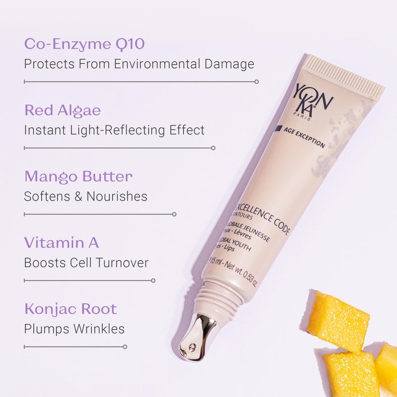 Yonka Excellence Code Contours Eye Cream | Anti-Aging Eye and Lip Treatment with Hyaluronic Acid | Reduce Puffiness and Dark Circles | Paraben-Free | 0.53 oz - Image 3