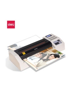 Deli Deli E3895-EU Laminator A3, Hot & Cold Lamination, 600mm/min Speed, Low Noise, Grey  - Image 1
