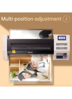 Deli Deli E3895-EU Laminator A3, Hot & Cold Lamination, 600mm/min Speed, Low Noise, Grey  - Image 3