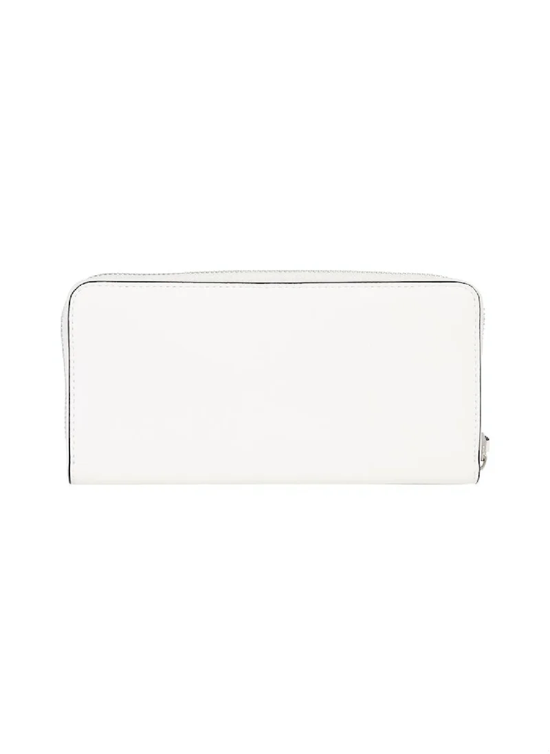 Calvin Klein Jeans Women's RFID Wristlet Zip Around Wallet -  recycled faux leather, White