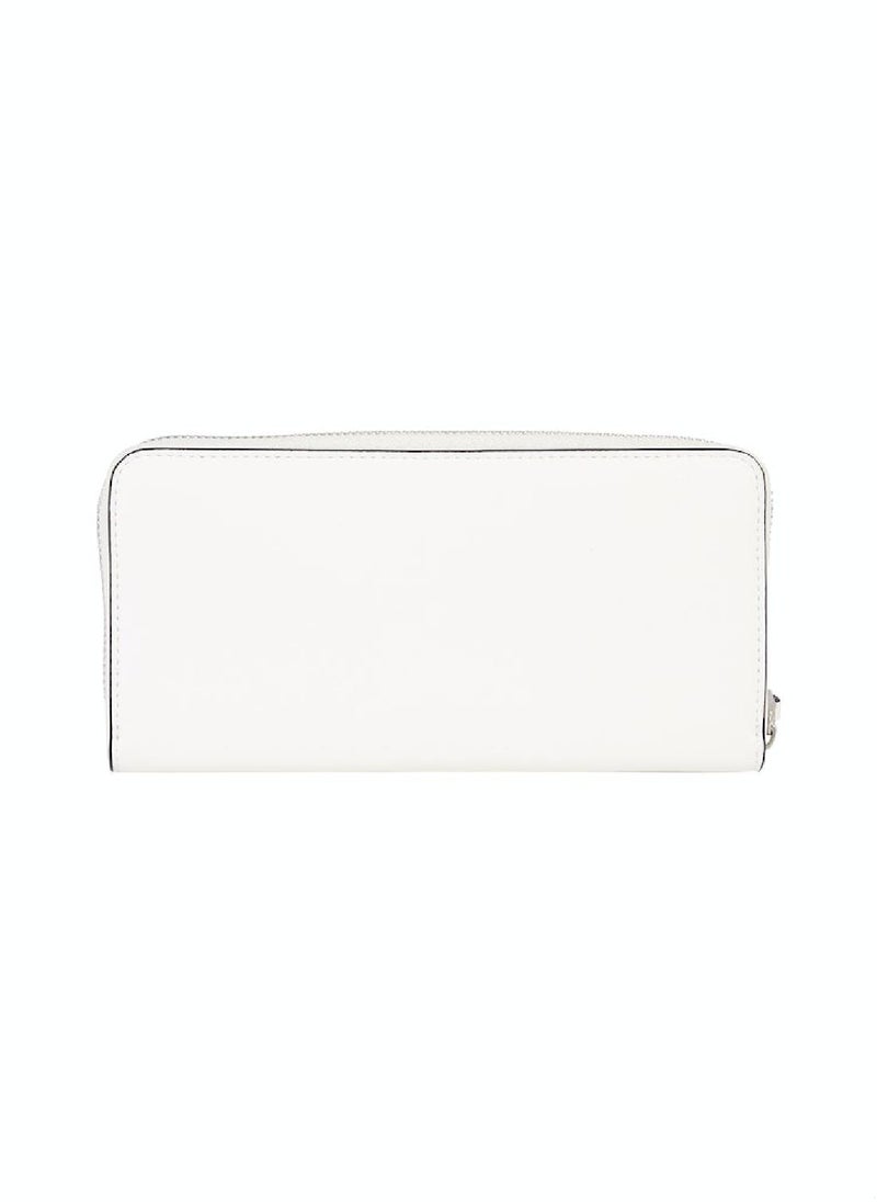 Calvin Klein Jeans - Women's RFID Wristlet Zip Around Wallet -  recycled faux leather, White - Image 1