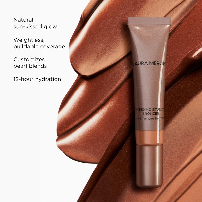 Laura Mercier Tinted Moisturizer Bronzer: Long Lasting Sheer Cream Bronzer, Weightless, Buildable Coverage, 12 HR Hydrating Wear, Non-Comedogenic, 6 Shades for All Skin Tones, Sunshine - Image 5