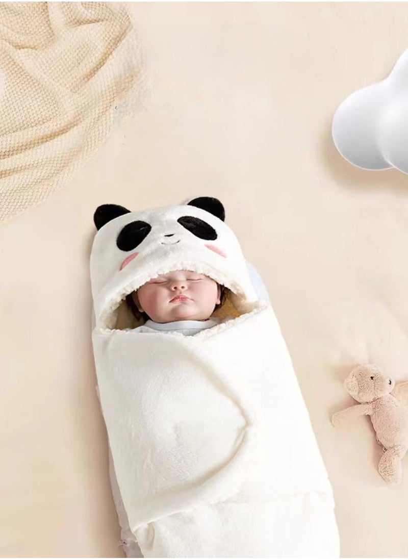 Generic Thickened Baby Swaddle Blanket for Winter, Newborn Sleeping Bag, Warm Baby Wrap for Infants, Essentials for Newborns and Outdoor Use  - Image 1