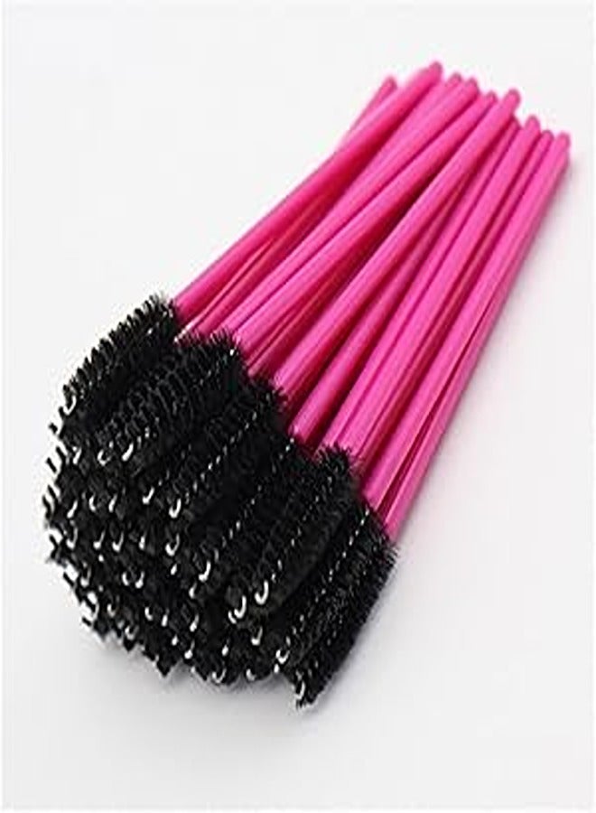 yaoqijie 1000pcs Disposable Portable Nylon Eyelash Brush, Eyelash Curler Powder Wand Rose Red Stick Makeup Brush Eyebrow Comb lasting (Handle Color : Green)