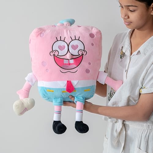 Dimpy Stuff Original Spongebob Love Edition Plush Toy 45cm (18") – Soft Stuffed Cartoon Character - Perfect Valentines Gift Idea - Image 2