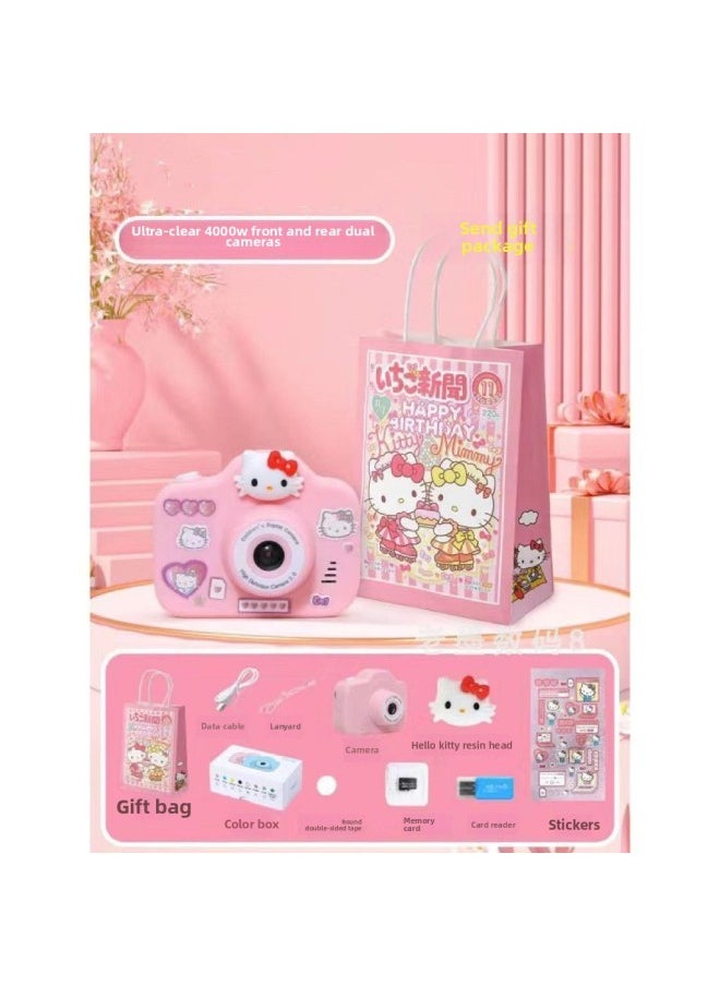 Generic CCD Kulomi Children's Toy Camera Photographable Sanrio Digital Mini Camera Children's Gift-Body Color:Hello Kitty Dual Camera-package 2 16g Can Take About 2500 Pictures  - Image 1