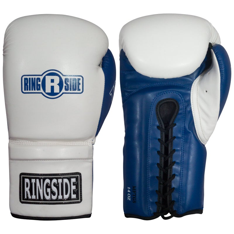 Ringside Lace IMF Tech Boxing Training Sparring Gloves White 16 OZ