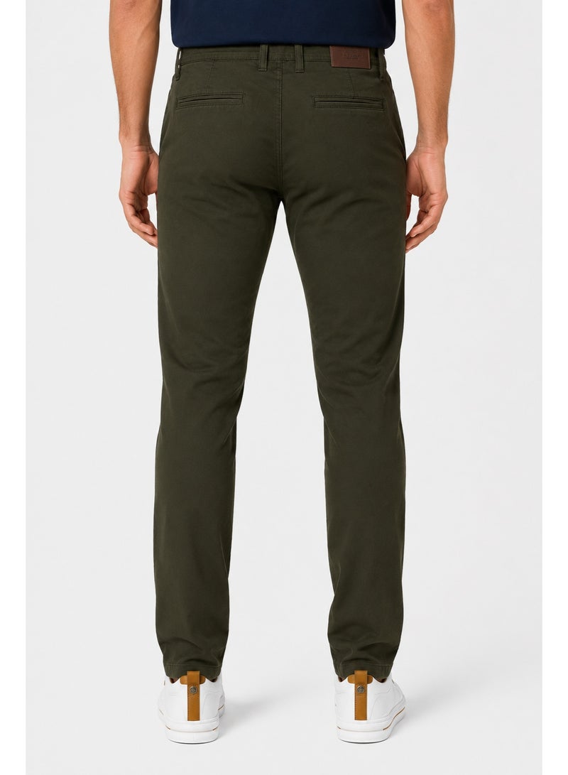 WHITE RABBIT Slash Pockets Regular Fit Plain Gabardine Pants - Image 3