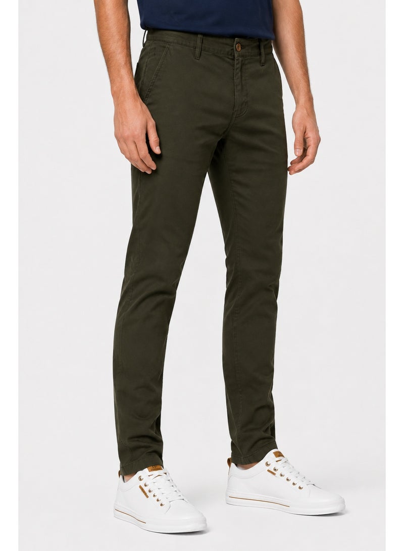 WHITE RABBIT Slash Pockets Regular Fit Plain Gabardine Pants - Image 2