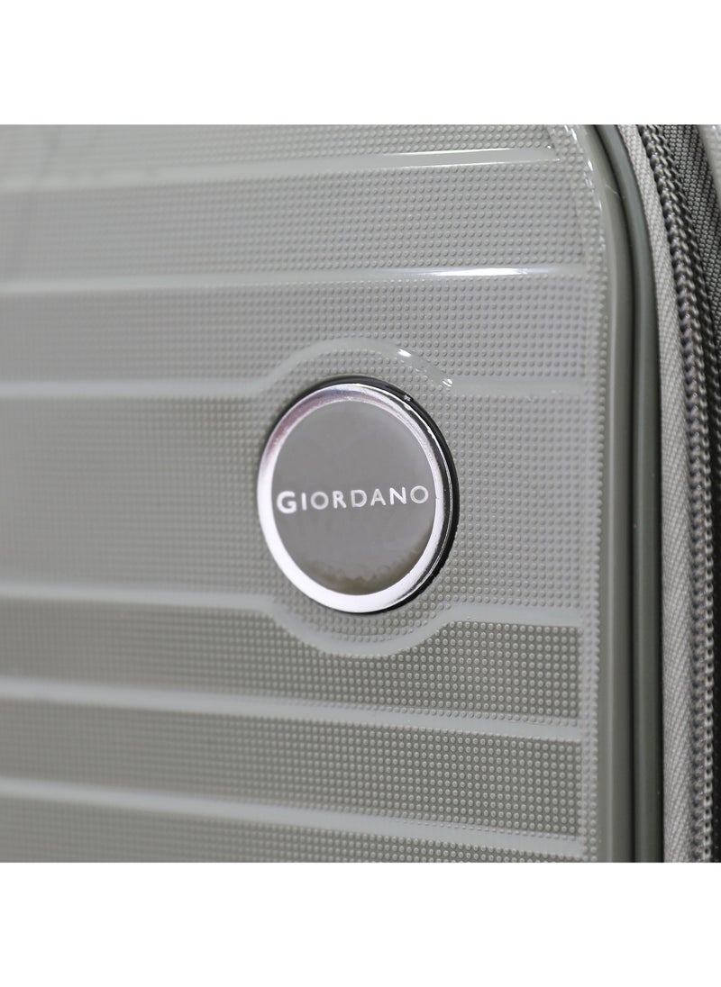 GIORDANO Unbreakable Hardshell PP Luggage Trolley Bag 20 inch Cabin Size With Double Spinner Wheels,Olive  - Image 3