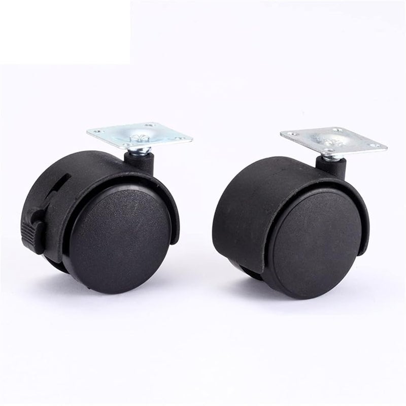 M8 Swivel Castor Wheels 39mm With Brake 4Pcs Screw Plate Silent Trolley Furniture - Image 5