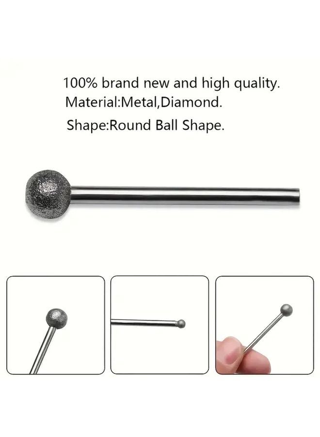 6pcs 3.0mm Spherical Diamond Grinding Head Carving Engraving Polishing Tool - Image 4