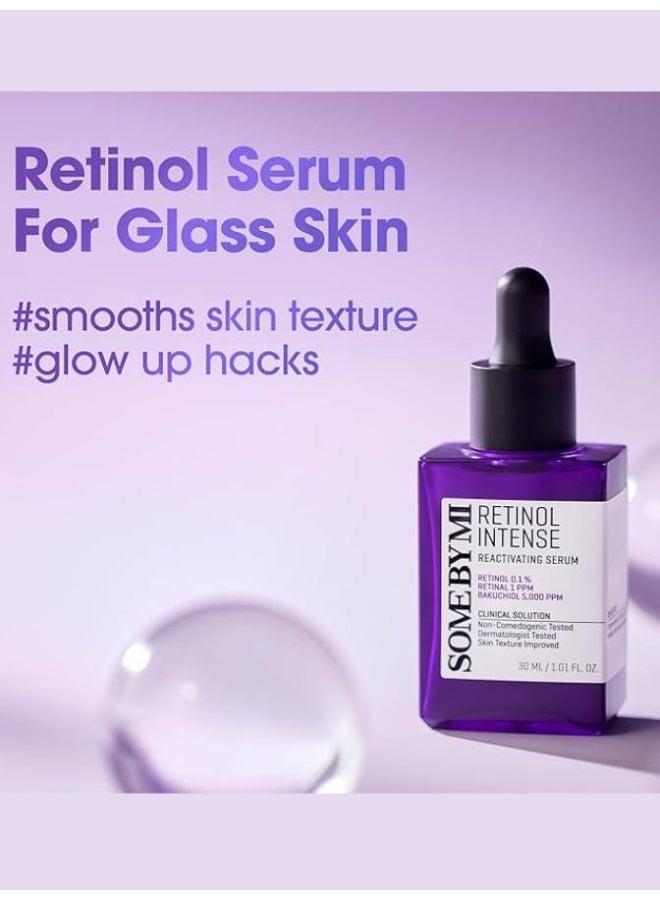 SOME BY MI Retinol Intense Reactivating Serum 30ml (1.01oz) – Anti-Aging retinol serum for fine lines, elasticity & glow | Smooth, firm & brighten while you sleep | Gentle K-Beauty face serum for wrinkles, texture & pores, night skincare essential 30ml - Image 3