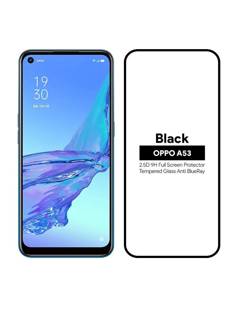 Oppo A53 & Oppo A54 Premium Tempered Glass Screen Protector - Black