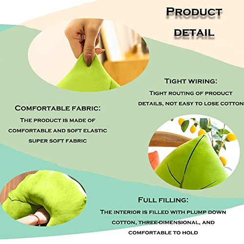 CHELEI2019 19.7" Leaf Pillow,3D Stuffed Plant Plush Leaf Shaped Throw Pillow for Room Decor - Image 3