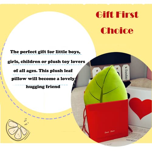 CHELEI2019 19.7" Leaf Pillow,3D Stuffed Plant Plush Leaf Shaped Throw Pillow for Room Decor - Image 4