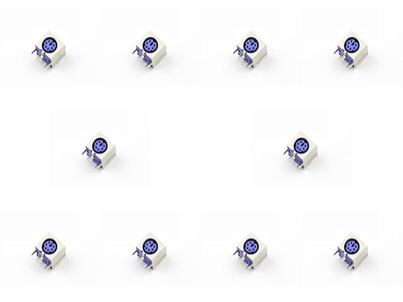 Pro3D (10 pc) 6P Purple PS-2 Socket for Keyboard/Mouse - Image 1