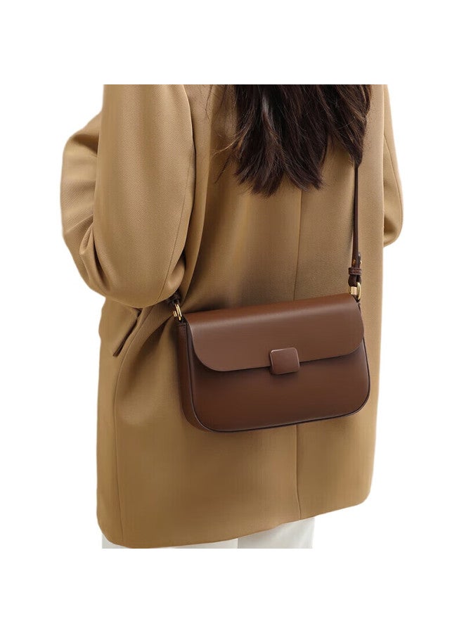 Viney Leather Handbag, Women'S Fashion Crossbody Tofu Bag, Light Luxury Shoulder Bag, Birthday Gift For Girlfriend, Qixi Festival Gift - Image 3