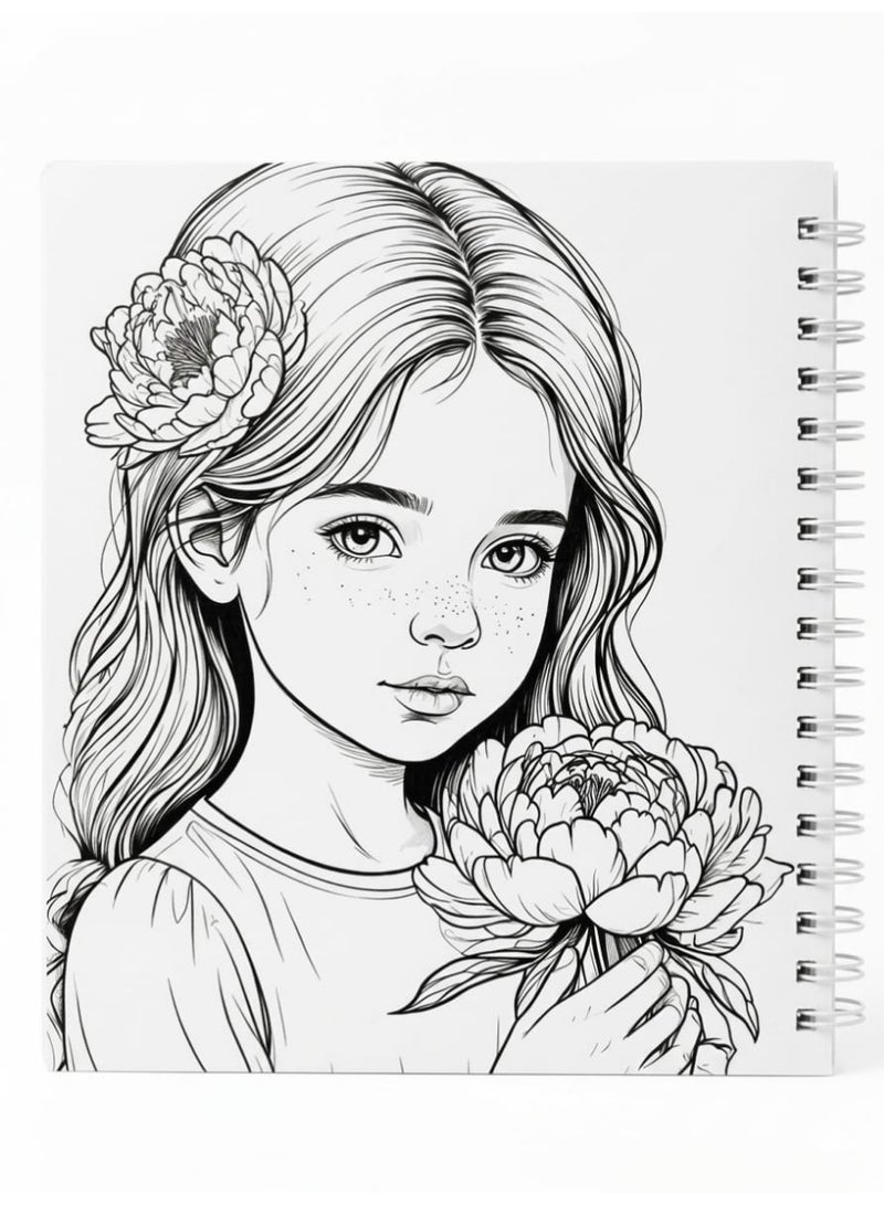 كتاب تلوين مانديلا يحتوي على48 رسمة اميرات  ، مناسب للكبار والصغار - Image 4