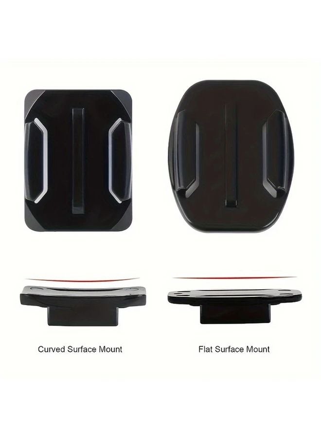 32 قطعة من وسادات التثبيت اللاصقة للبطل، 8 مسطحة و 8 منحنية، لكسامرة Insta360 X4 و X3 و X2 و AKASO و DJI OSMO Action - Image 5