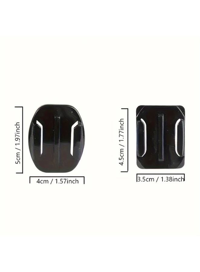 32 قطعة من وسادات التثبيت اللاصقة للبطل، 8 مسطحة و 8 منحنية، لكسامرة Insta360 X4 و X3 و X2 و AKASO و DJI OSMO Action - Image 3