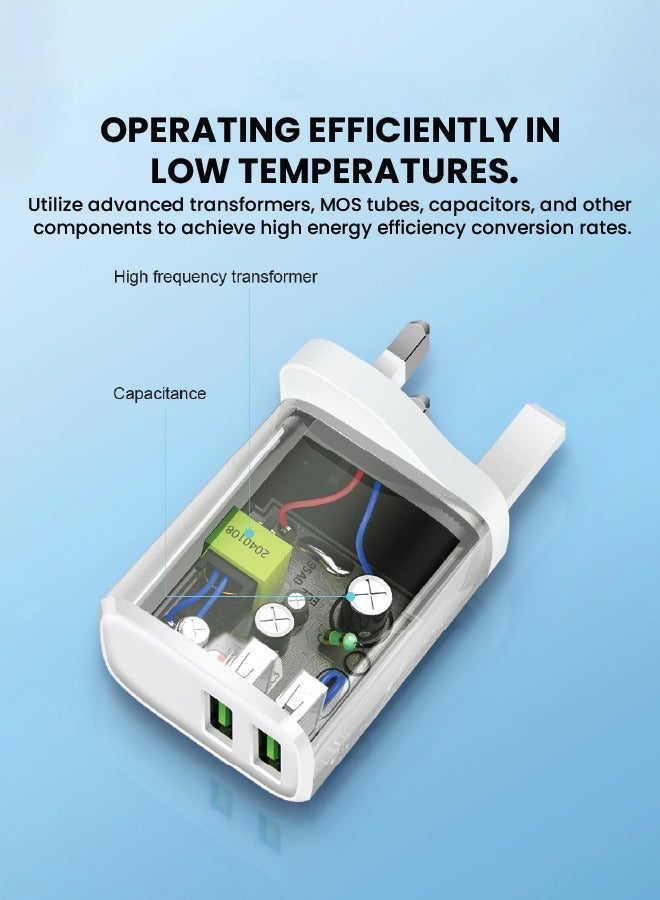 SEEKEN 20W Adapter - White | Fast Charging | Campatible with Iphone and Samsung | 2 in 1 | Compact | Power Delivery | Premium Design | High-Quality. - Image 4