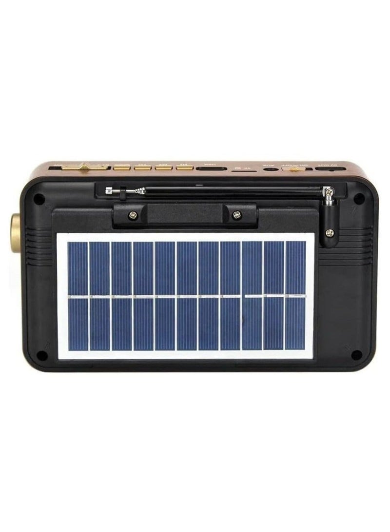 Denx Rechargeable Radio, Portable Radio AM FM Transistor with Best Sound, Solar/Battery Operated Radio, Support TF Card/USB Playing - Image 5