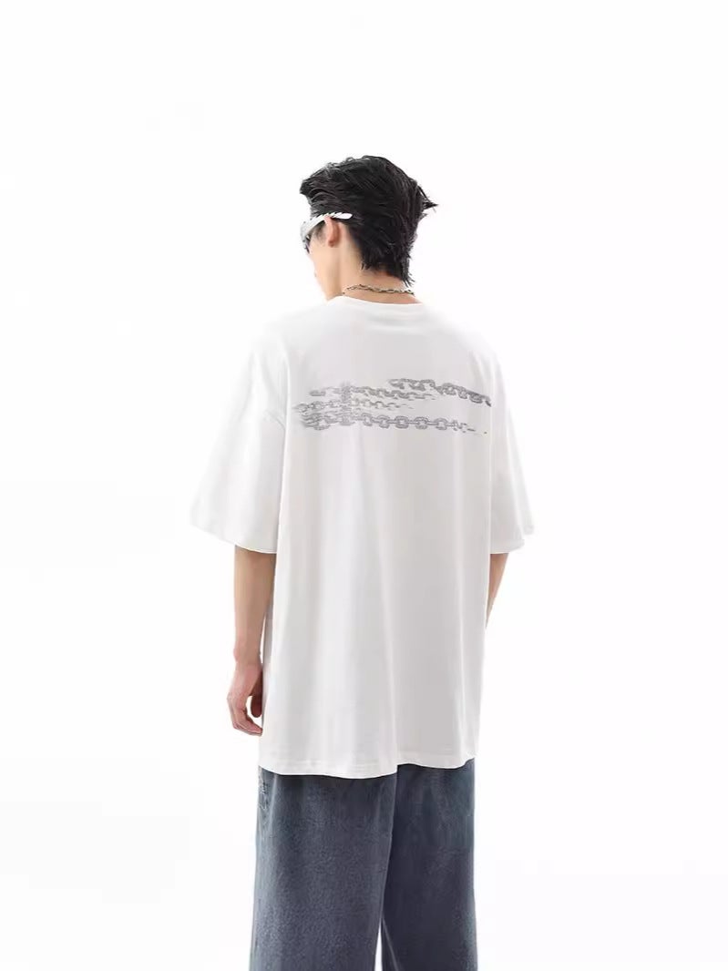 Trendy Street Brand Street Hip-Hop Loose Spider Print Short-Sleeve T-Shirt Couple Unisex Short T-Shirt Casual - Image 4