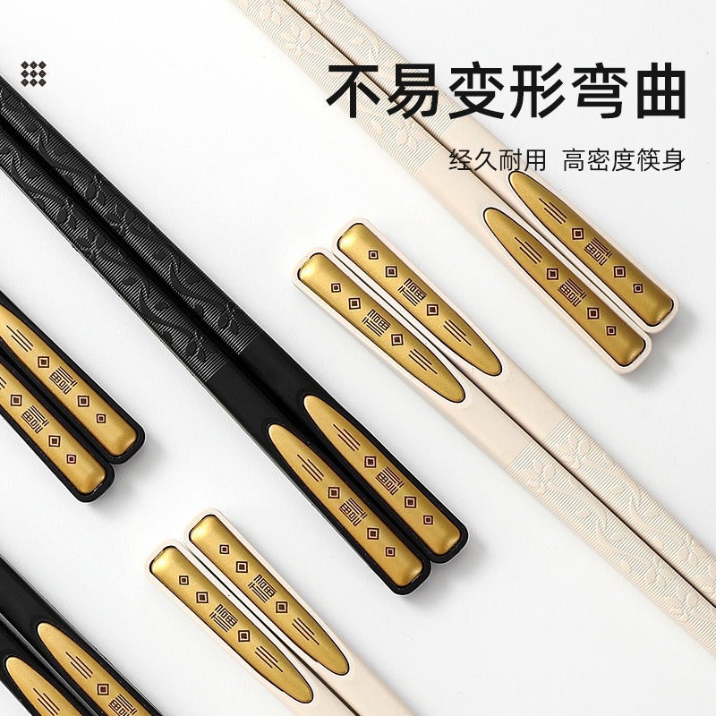 Chopsticks Household Mildew-Proof High-Temperature Non-Slip One-Person Chopsticks High-End Solar-Term Alloy Chopsticks Macaron Chopsticks - Image 4