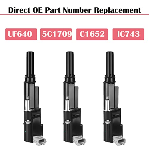 LCWRGS مجموعة من 3 حزم لفائف الإشعال تناسب 3.7 V6 جيب ليبرتي شيروكي كوماندر جراند شيروكي دودج نيترو رام 1500 داكوتا دورانغو 2009 2010 2011 2012 لفائف تحل محل# UF640 - Image 3