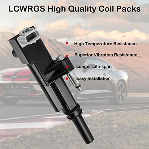 LCWRGS مجموعة من 3 حزم لفائف الإشعال تناسب 3.7 V6 جيب ليبرتي شيروكي كوماندر جراند شيروكي دودج نيترو رام 1500 داكوتا دورانغو 2009 2010 2011 2012 لفائف تحل محل# UF640 - Image 2