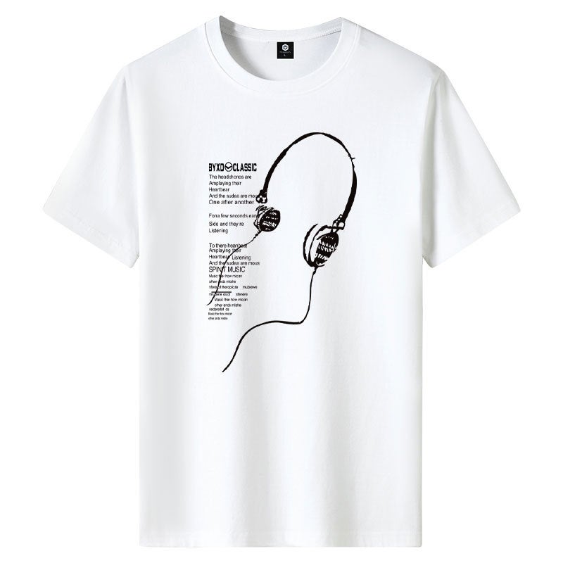 2025 Men'S Short-Sleeved T-Shirt Loose Youth Short-Sleeved T-Blooded Men'S Trbottomy Brand Half-Sleeved T-Shirt Bottoming Shirt - Image 2