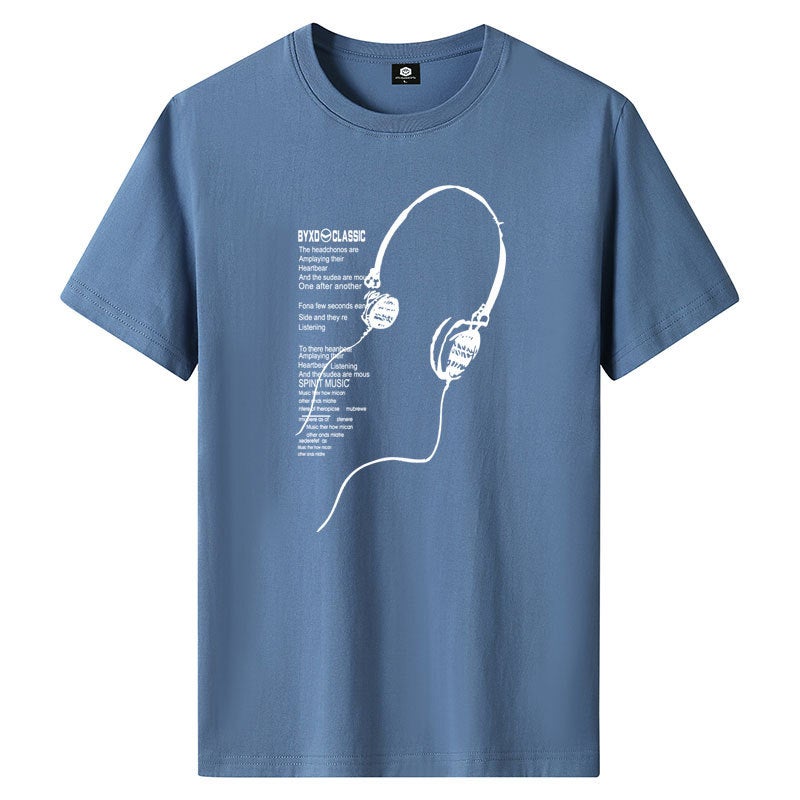 2025 Men'S Short-Sleeved T-Shirt Loose Youth Short-Sleeved T-Blooded Men'S Trbottomy Brand Half-Sleeved T-Shirt Bottoming Shirt - Image 5
