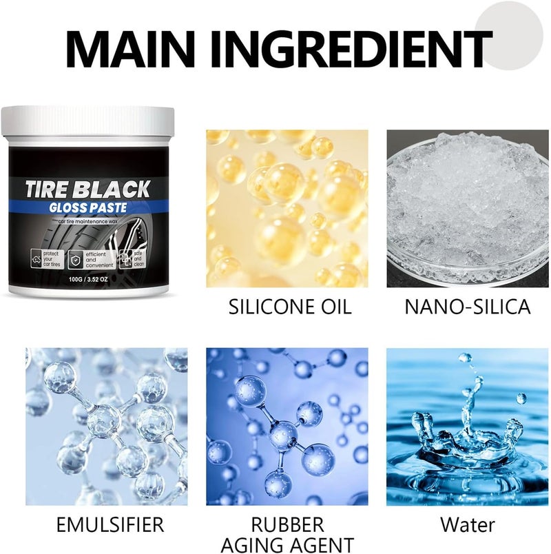 Car Tire Wax | Premium Liquid Formula, 6.2x5.7cm Compact Container, Durable Protective Layer | Cleans Polishes Restores Metal, Prevents Environmental Damage | Auto Wheel Maintenance Solution For Truck - Image 4