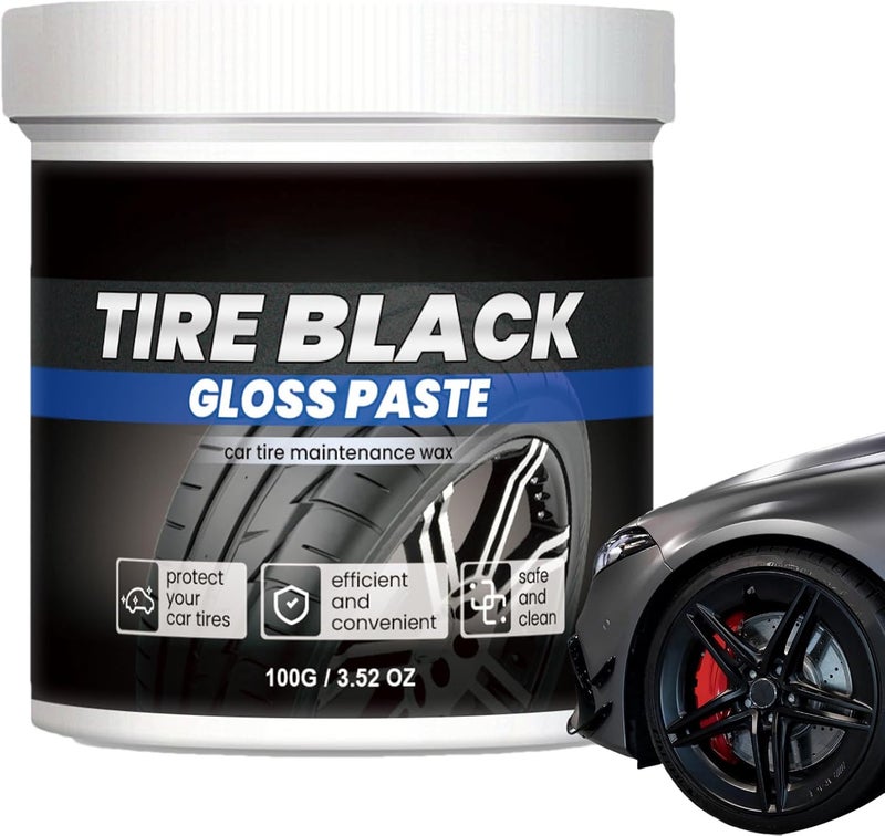 Car Tire Wax | Premium Liquid Formula, 6.2x5.7cm Compact Container, Durable Protective Layer | Cleans Polishes Restores Metal, Prevents Environmental Damage | Auto Wheel Maintenance Solution For Truck - Image 1