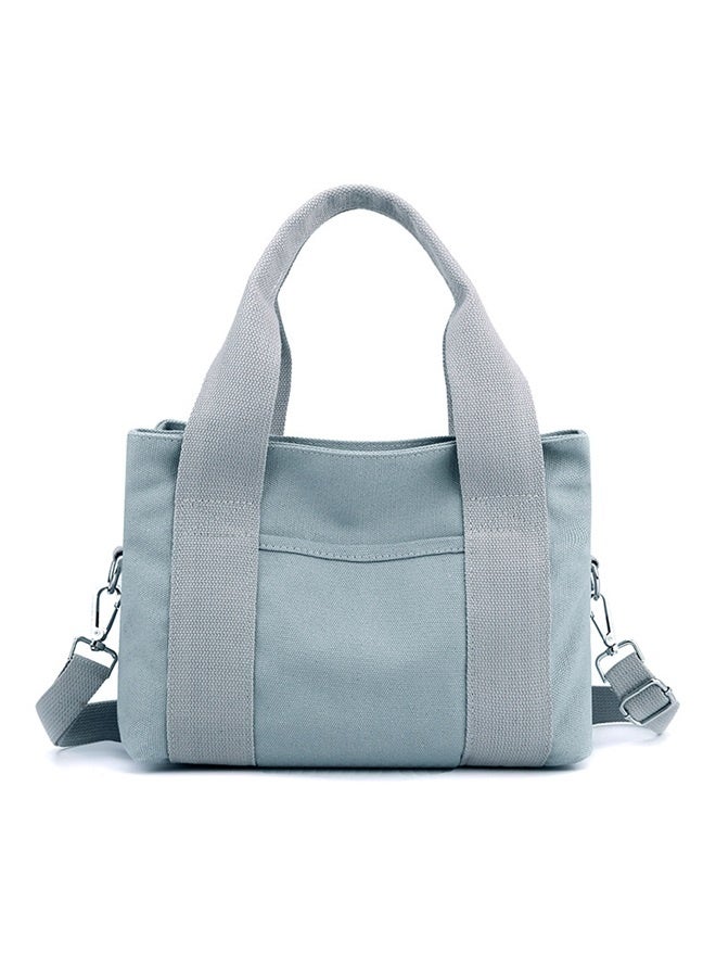 Canvas Messenger bags for women,Tote Crossbody Shoulder Bag Satchel Purse-Grayish blue - Image 1