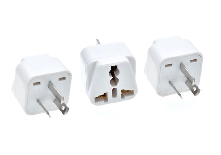 MANGO Universal to Type I Plug Adapter3 pcs  Suitable for Australia China New Zealand Argentina and More