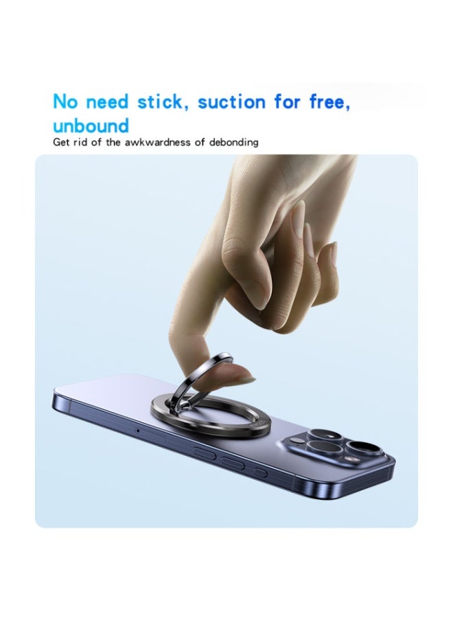 Yesido C205 360 Free Rotation Built-in N52 Magnets Double Ring Metal Folding Ring Phone Holder - Image 4