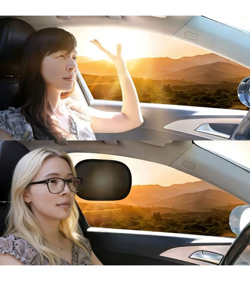 مظلة السيارة السوداء الكهروستاتيكية للشمس، بدون تثبيت، فيلم النوافذ العازل للحرارة - Image 5