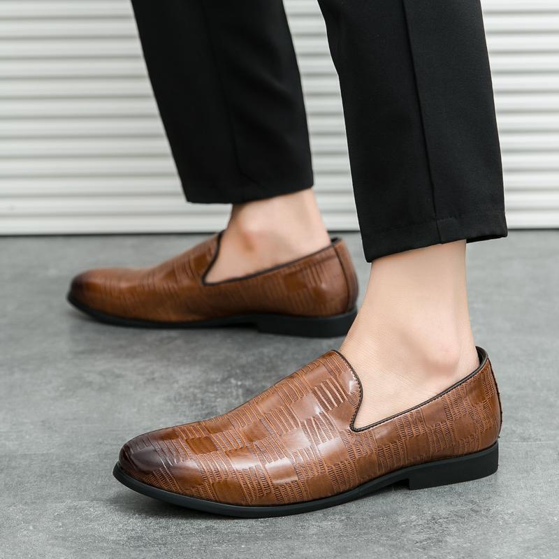 Loafers Men'S British Casual Shoes Korean Style Trendy Leather Shoes Young Men Driving Shoes Young Men Personality - Image 1