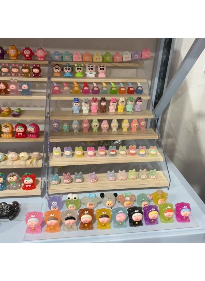 Generic Shake The Sound Of Live Explosions Push Push Music Remove Blind Bag To Touch Resin Ornaments Three-dimensional Plane Miniature Small Animal Adorable Grains-Color:[solid Color Flocking] Ge You Lying Li Four-Specifications:Blind Bag (single)  - Image 2