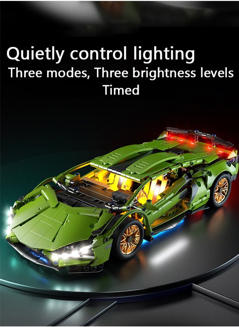 Sports Car Building Blocks Super Sports Car Building Blocks Toys Adults,1:14 Scale Car Model Building Kit Toys,Collectible Race Car for 14+ Year Boys,Adult(1314 Pieces)  - Image 5