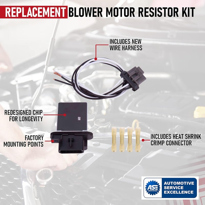 AA Ignition HVAC Blower Motor Resistor Kit - Replaces 973-582, 8713804050, 8713804052, ‎4P1650, JA1772, RU1435 - Compatible with Toyota Tacoma Vehicles - 2005, 2006, 2007, 2008, 2009, 2010-2017 HVAC Control - Image 4