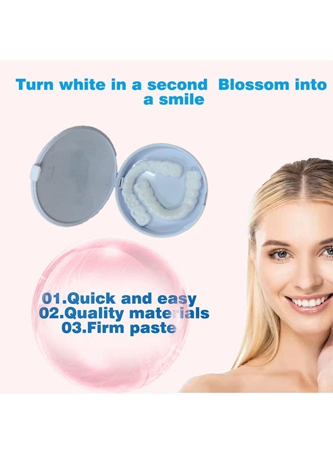 Ocean Instant Veneers Dentures, Dental Veneers for Temporary Tooth Repair Upper and Lower Jaw, Cosmetic Veneers Teeth Temporary Fake Teeth Smile Teeth Veneers, Nature and Comfortable, for Men Women Adult  - Image 2